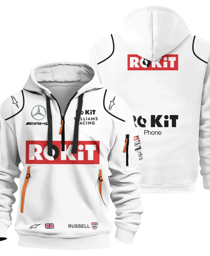 2020 George Russell Racing Suit Williams F1 Hoodie Half Zip BLVAGR080925A4HDF
