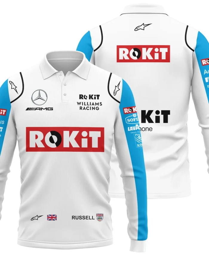 2020 George Russell Racing Suit Williams F1 Long Polo Shirt BLVAGR080925A4LPL
