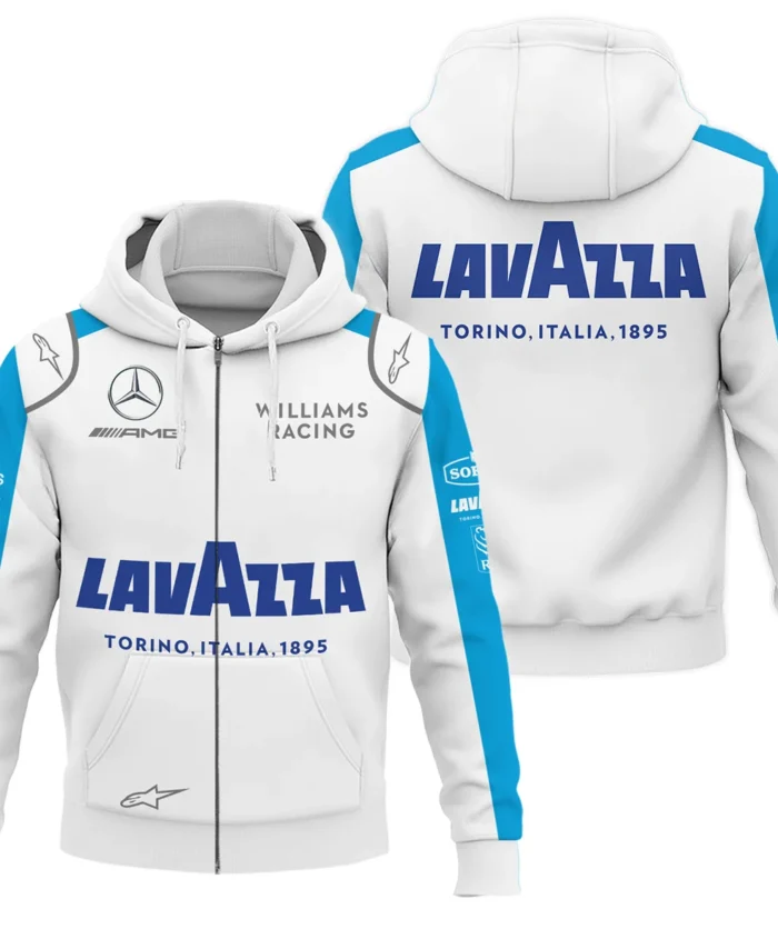 2020 George Russell Racing Suit Williams F1 Zipper Hoodie BLVAGR080925A6ZHD