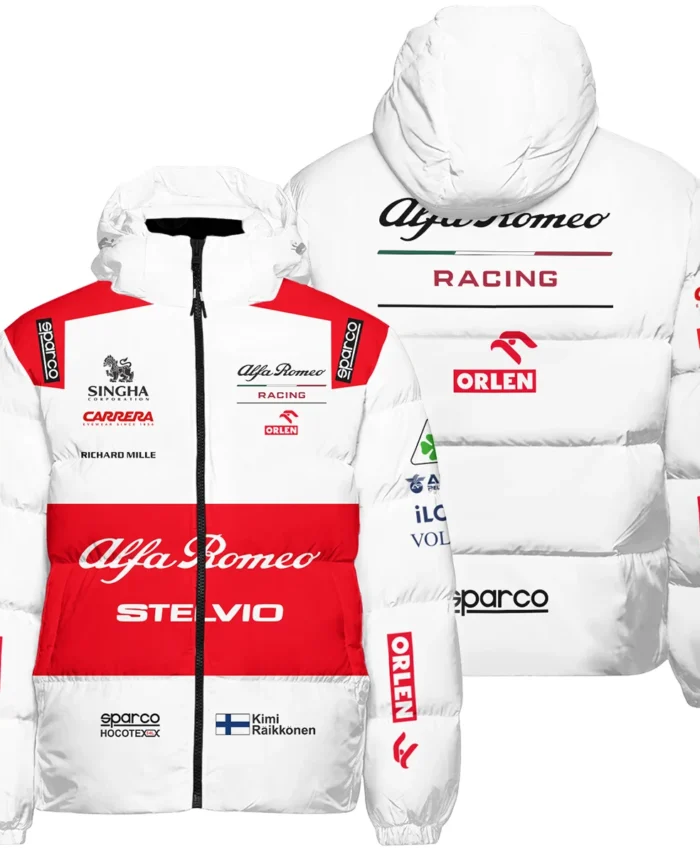 2020 Kimi Raikkonen Racing Suit Alfa Romeo F1 Down & Puffer Jackets BLVAKR191125A7HCJ