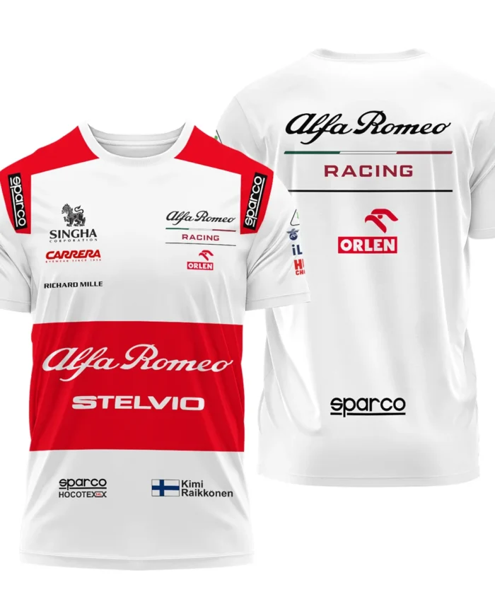 2020 Kimi Raikkonen Racing Suit Alfa Romeo F1 T-Shirt BLVAKR191125A7TS