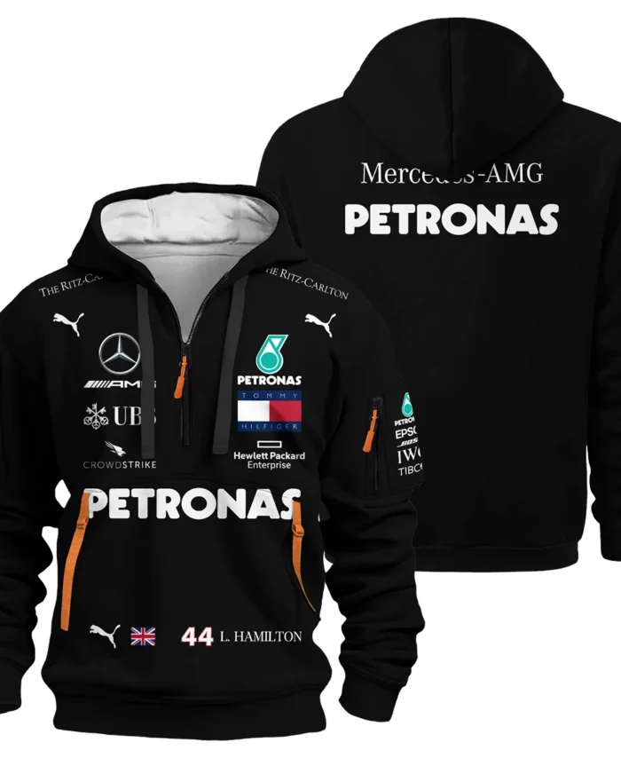 2020 Lewis Hamilton Racing Suit Mercedes F1 Hoodie Half Zipper BLVALH180825A3HDF