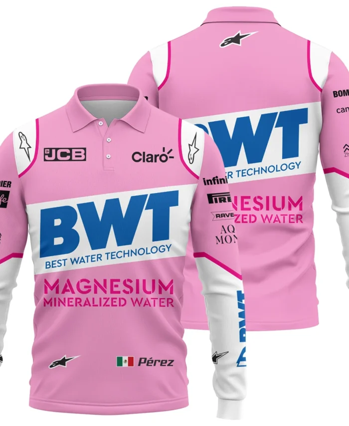 2020 Sergio Perez Racing Suit Racing Point F1 Long Polo Shirt BLVASP170925A3LPL