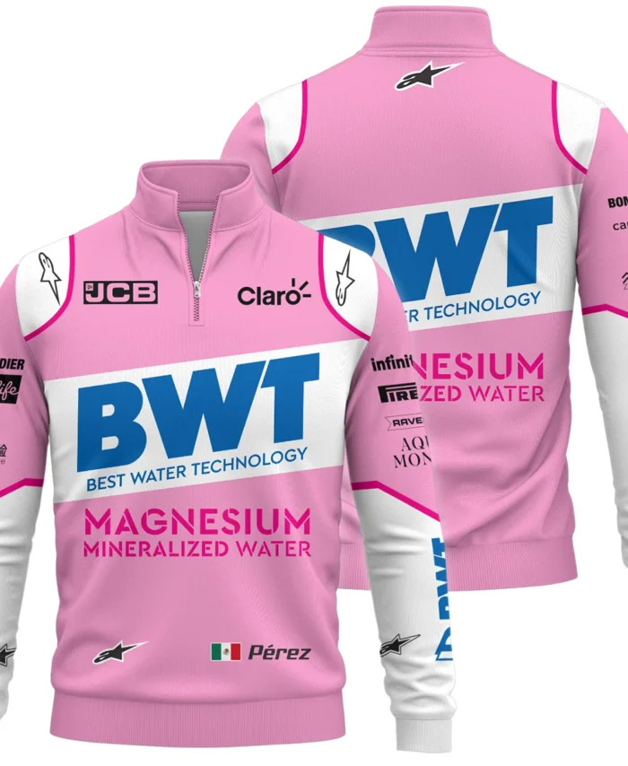 2020 Sergio Perez Racing Suit Racing Point F1 Quarter-Zip Sweatshirt BLVASP170925A3QZS