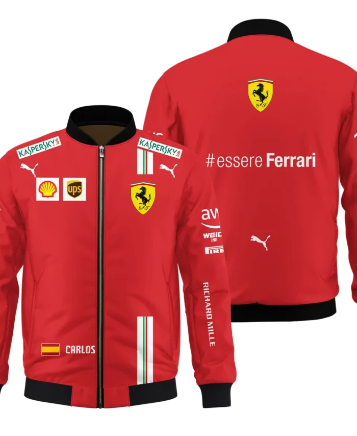 2021 Carlos Sainz Racing Suit Ferrari F1 Bomber BLVACS190825A3BB
