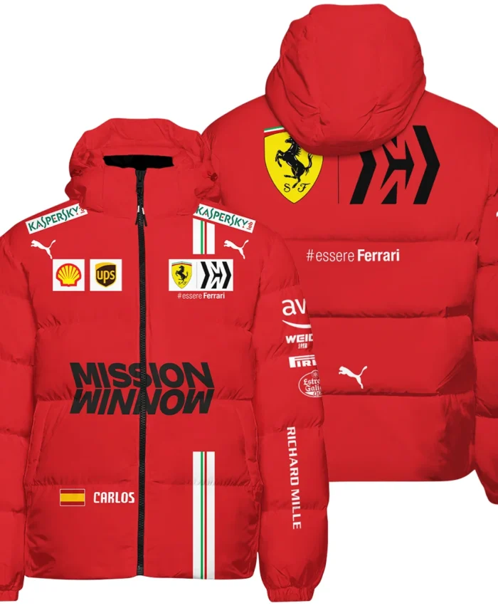 2021 Carlos Sainz Racing Suit Ferrari F1 Down & Puffer Jackets BLVACS190825A7HCJ