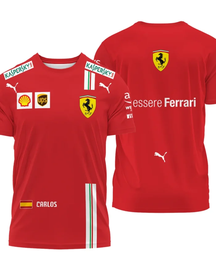 2021 Carlos Sainz Racing Suit Ferrari F1 T-Shirt BLVACS190825A3TS