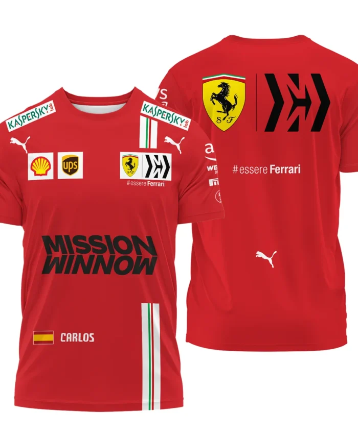 2021 Carlos Sainz Racing Suit Ferrari F1 T-Shirt BLVACS190825A7TS