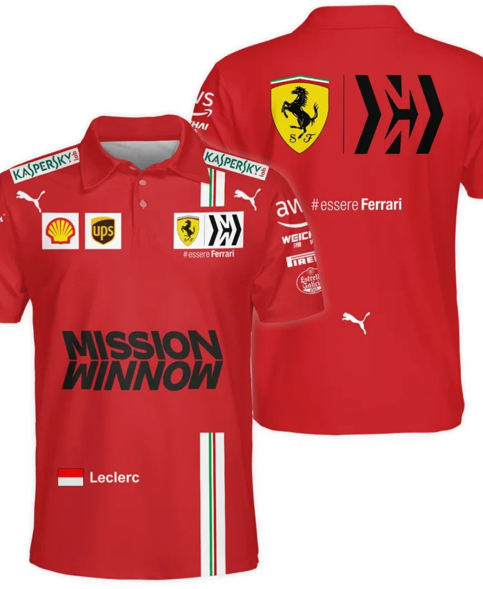 2021 Charles Leclerc Racing Suit Ferrari F1 Polo Shirt BLVACL190825A8PL