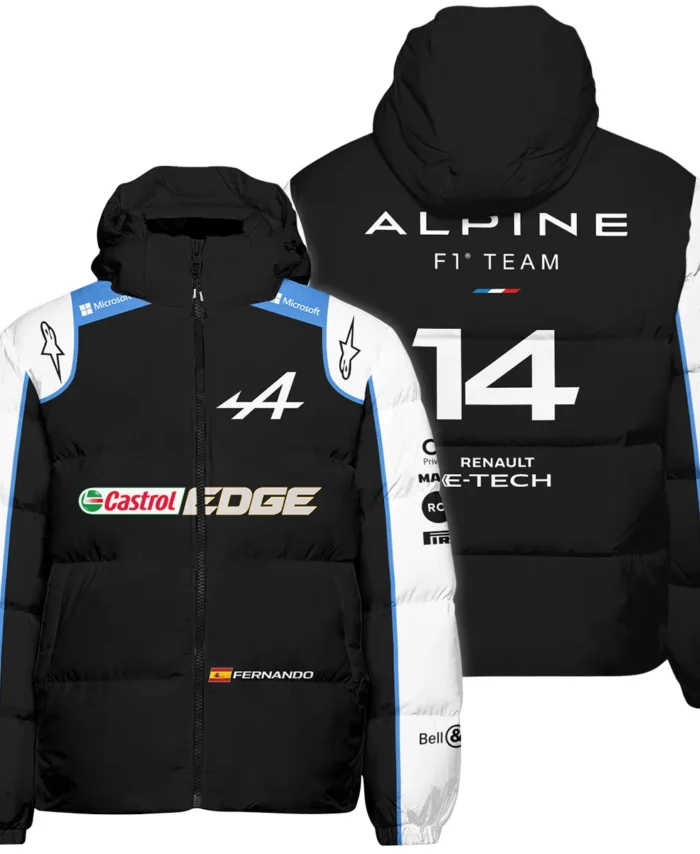 2021 Fernando Alonso Racing Suit Alpine F1 Down & Puffer Jackets BLVAFA030925A9HCJ