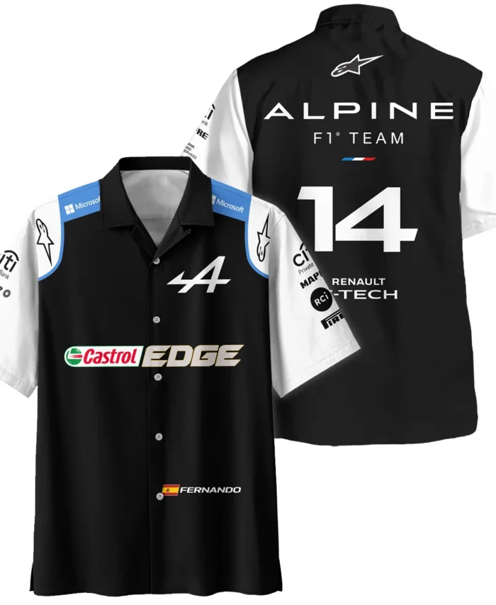 2021 Fernando Alonso Racing Suit Alpine F1 Hawaiian Shirt BLVAFA030925A9HW
