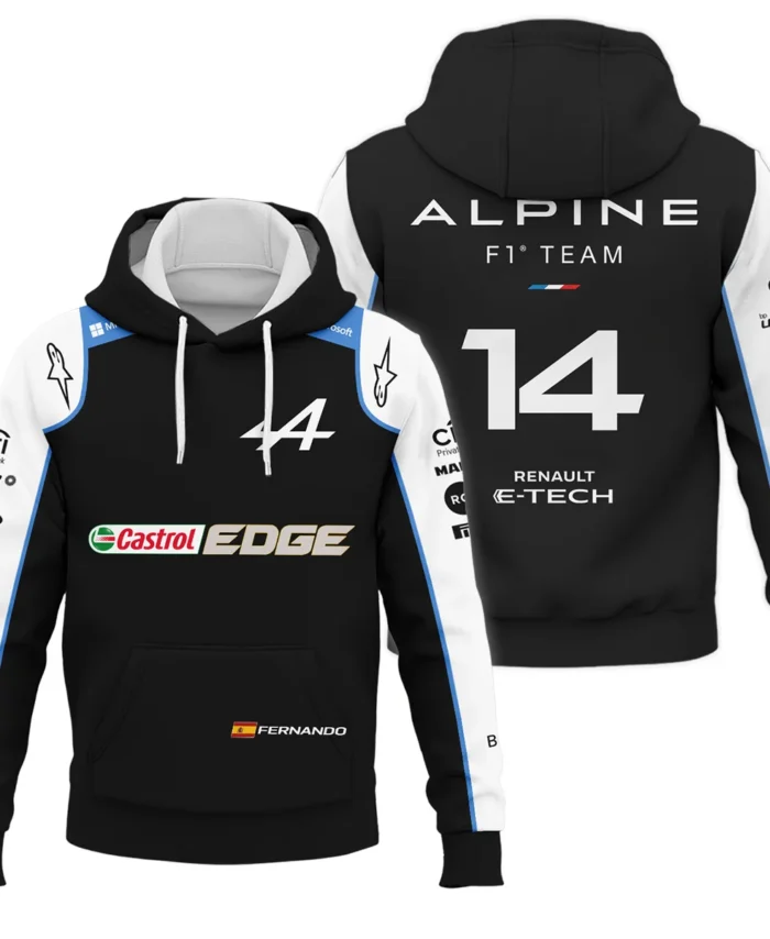 2021 Fernando Alonso Racing Suit Alpine F1 Hoodie BLVAFA030925A9HD