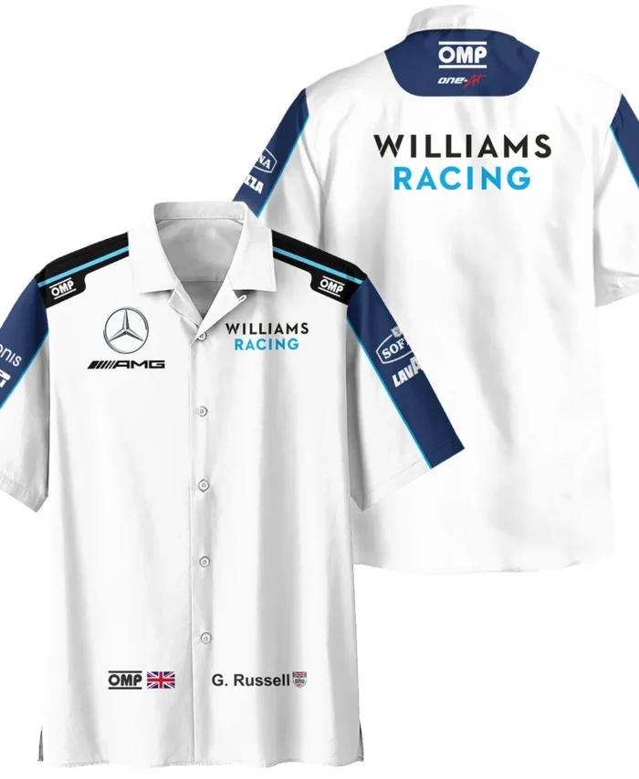 2021 George Russell Racing Suit Williams F1 Hawaiian Shirt BLVAGR080925A3HW