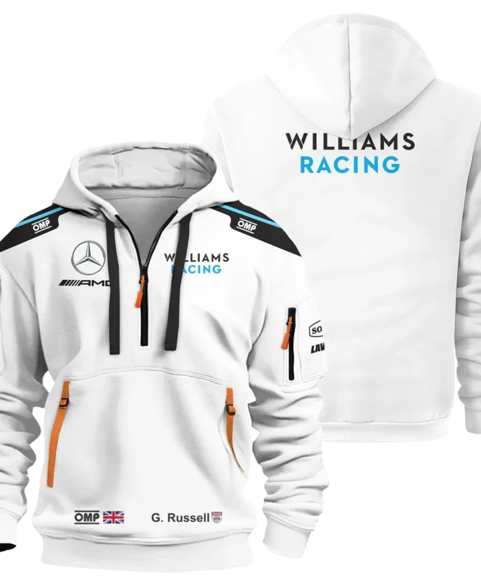 2021 George Russell Racing Suit Williams F1 Hoodie Half Zip BLVAGR080925A3HDF