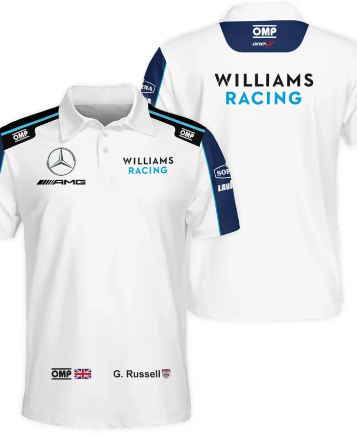 2021 George Russell Racing Suit Williams F1 Polo Shirt BLVAGR080925A3PL