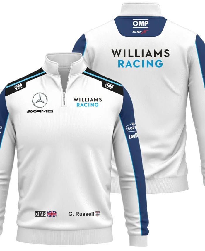 2021 George Russell Racing Suit Williams F1 Quarter-Zip Sweatshirt BLVAGR080925A3QZS