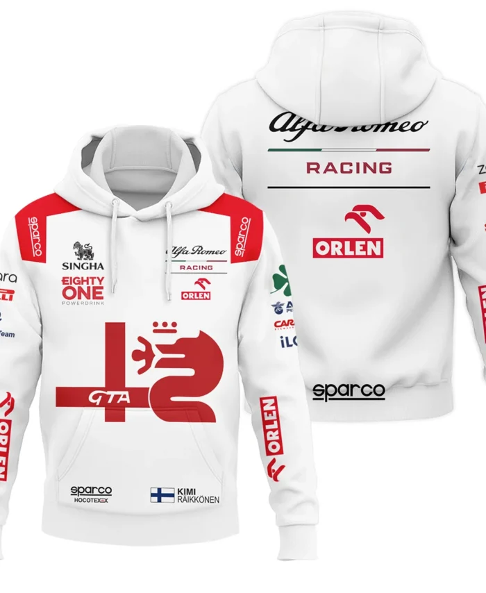 2021 Kimi Raikkonen Racing Suit Alfa Romeo F1 Hoodie BLVAKR191125A8HD