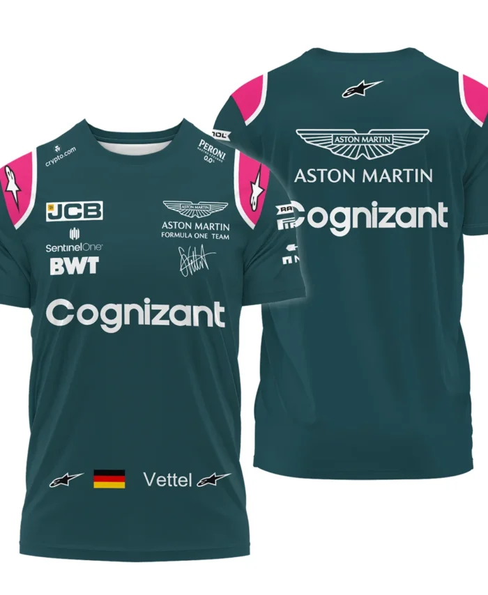 2021 Sebastian Vettel Racing Suit Aston Martin F1 T-Shirt BLVASV110925A2TS