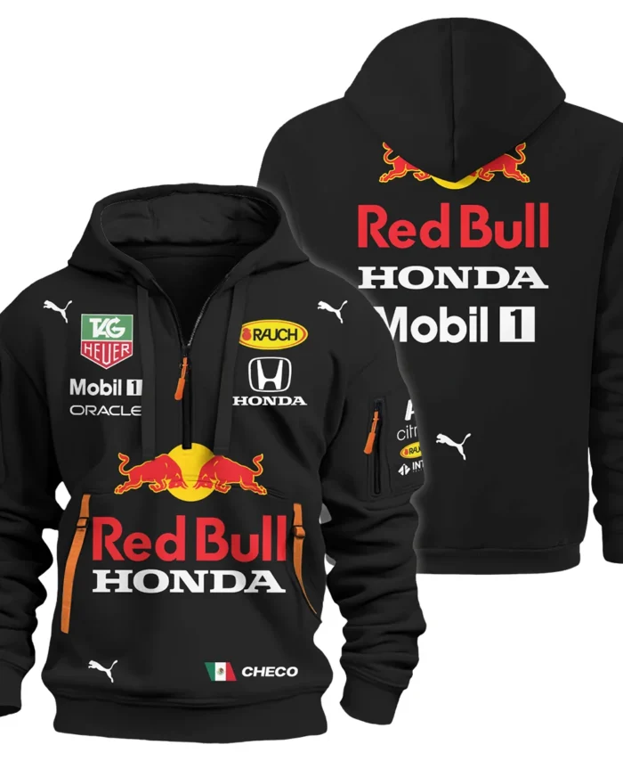 2021 Sergio Perez Racing Suit Red Bull Racing F1 Hoodie Half Zip BLVASP170925A1HDF