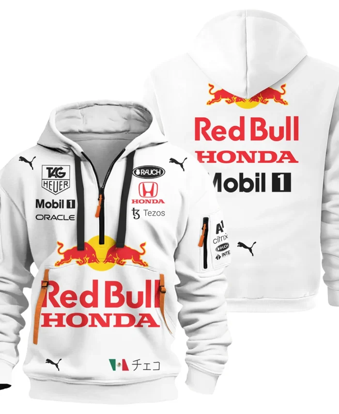 2021 Sergio Perez Racing Suit Red Bull Racing F1 Hoodie Half Zip BLVASP170925A2HDF