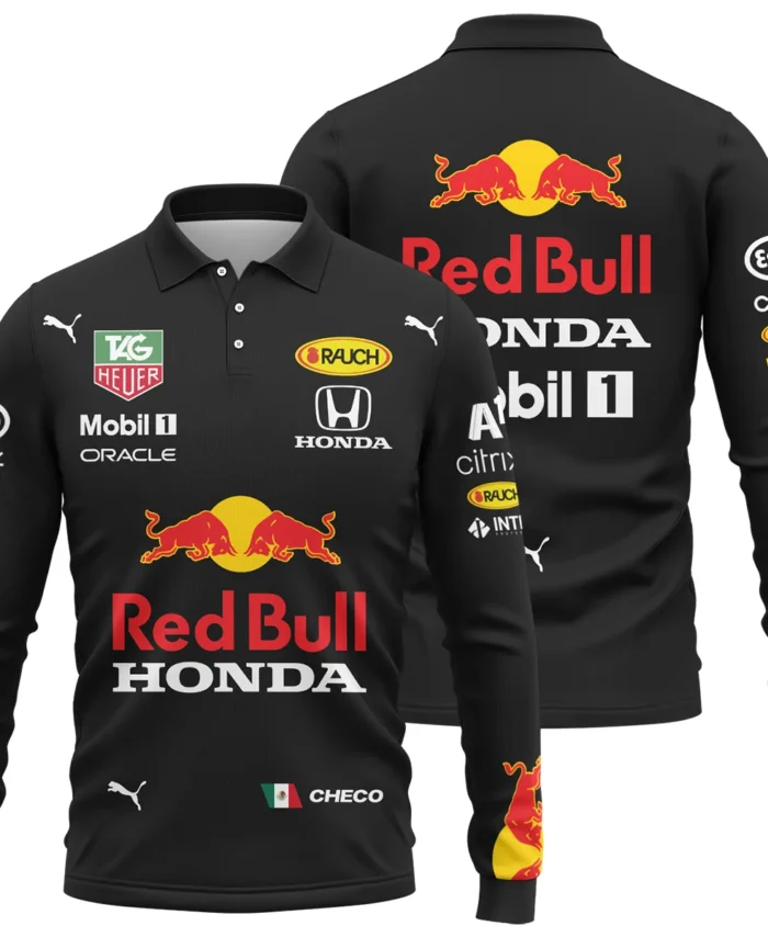 2021 Sergio Perez Racing Suit Red Bull Racing F1 Long Polo Shirt BLVASP170925A1LPL