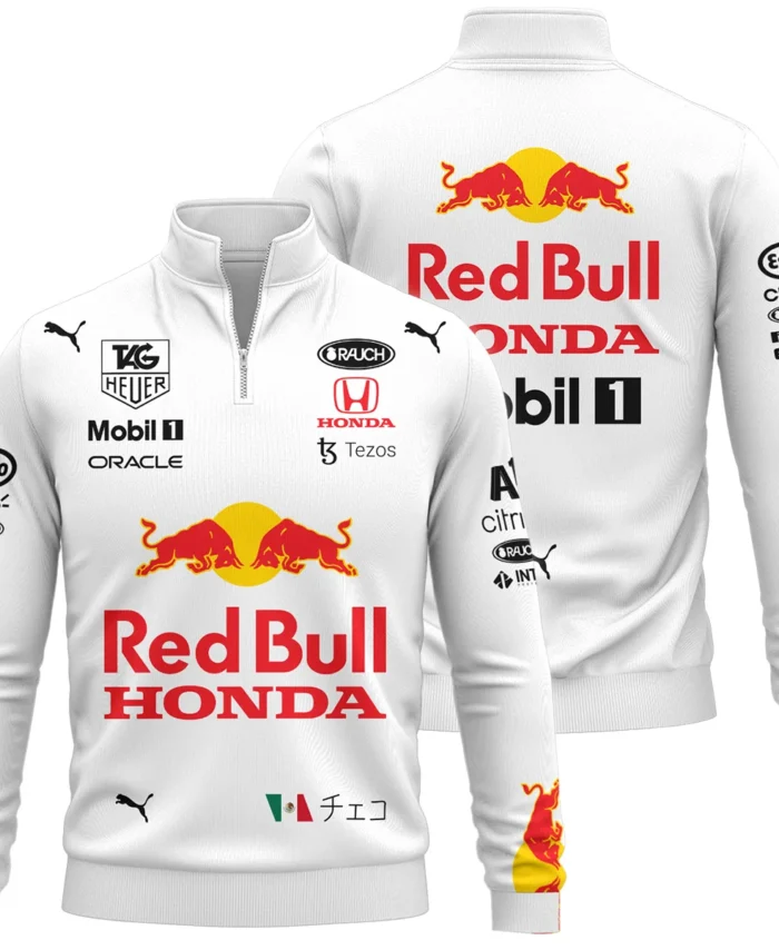 2021 Sergio Perez Racing Suit Red Bull Racing F1 Quarter-Zip Sweatshirt BLVASP170925A2QZS