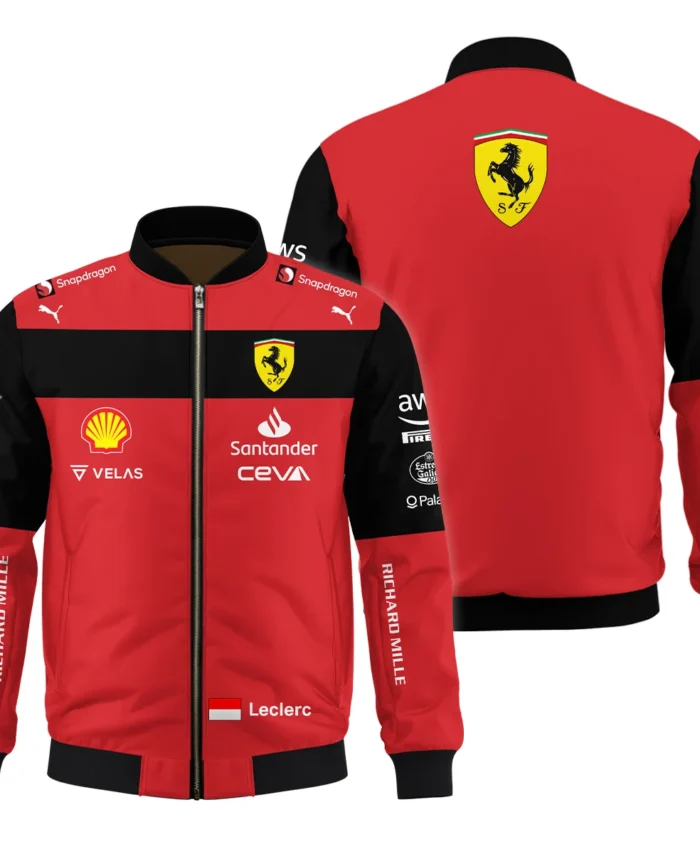 2022 Charles Leclerc Racing Suit Ferrari F1 Bomber BLVACL190825A11BB