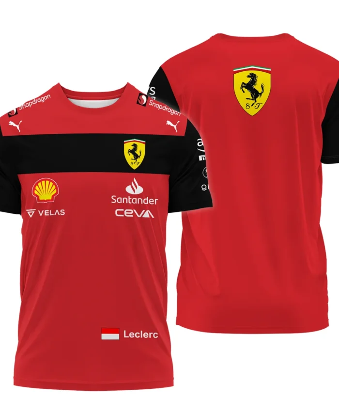2022 Charles Leclerc Racing Suit Ferrari F1 T-Shirt BLVACL190825A11TS