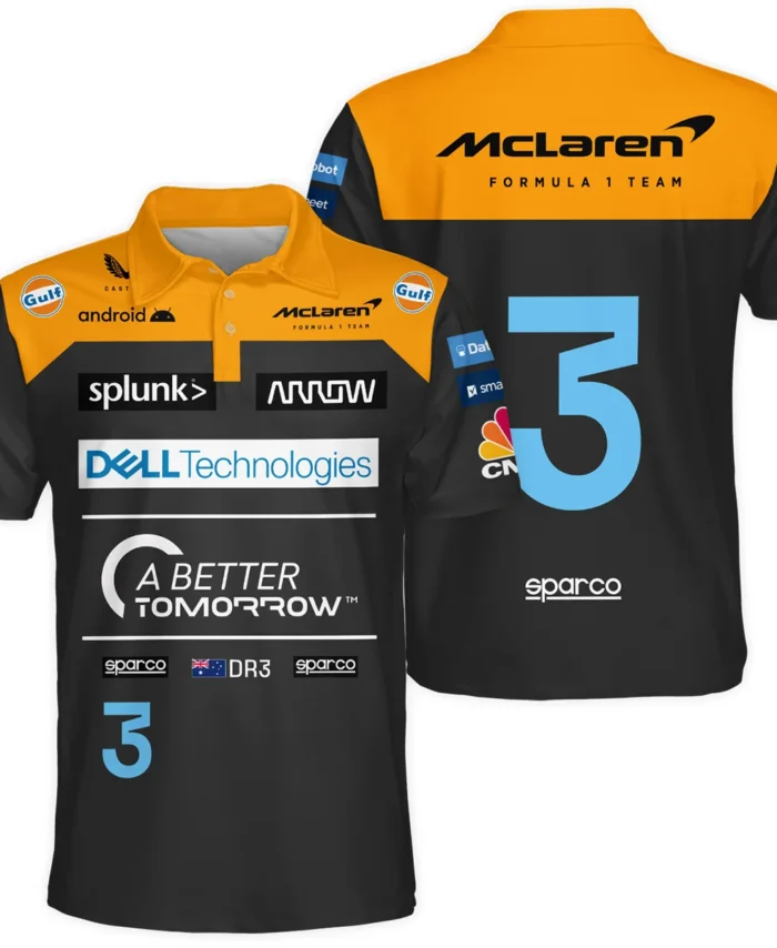 2022 Daniel Ricciardo McLaren F1 Team Race Suit Polo Shirt BLVA180725A06PL