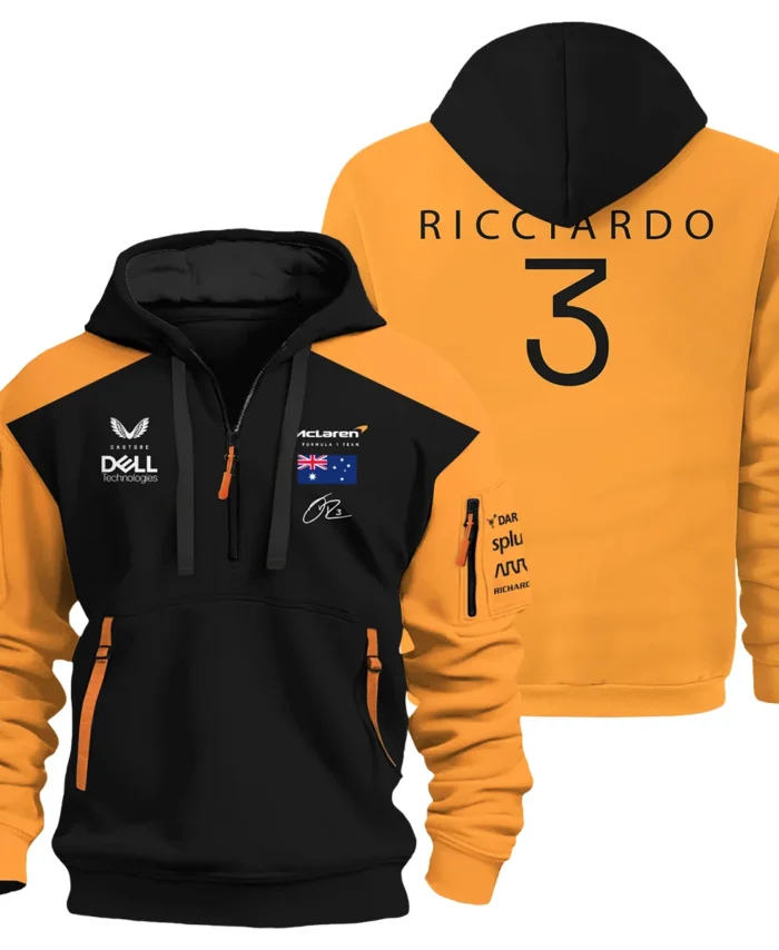 2022 Daniel Ricciardo McLaren F1 Team Suit Hoodie Half Zipper BLVA180725A07HDF