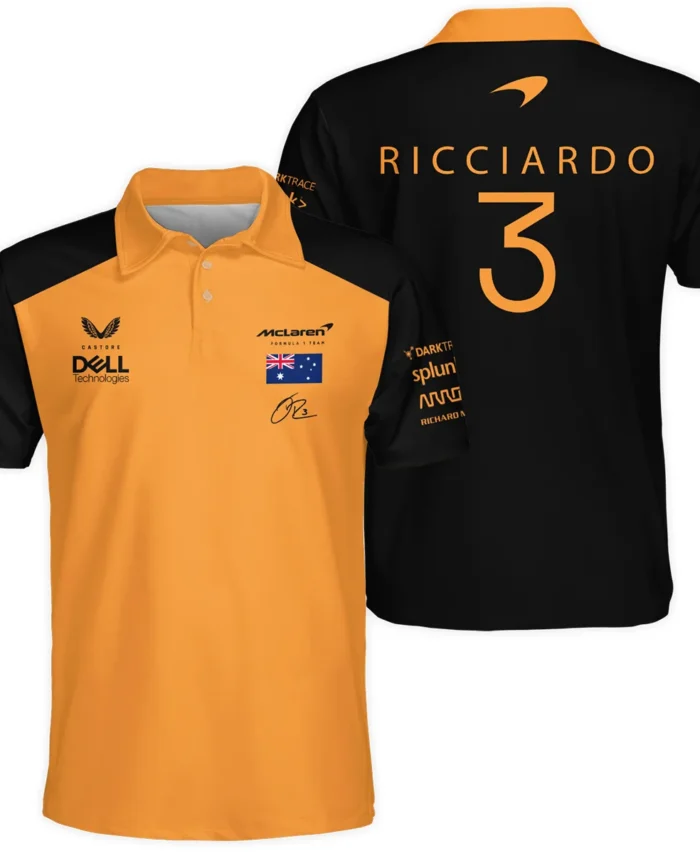 2022 Daniel Ricciardo McLaren F1 Team Suit Polo Shirt BLVA180725A08PL