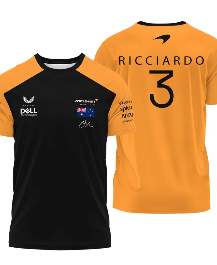 2022 Daniel Ricciardo McLaren F1 Team Suit T-Shirt BLVA180725A07TS