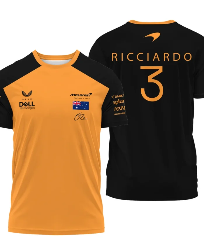 2022 Daniel Ricciardo McLaren F1 Team Suit T-Shirt BLVA180725A08TS
