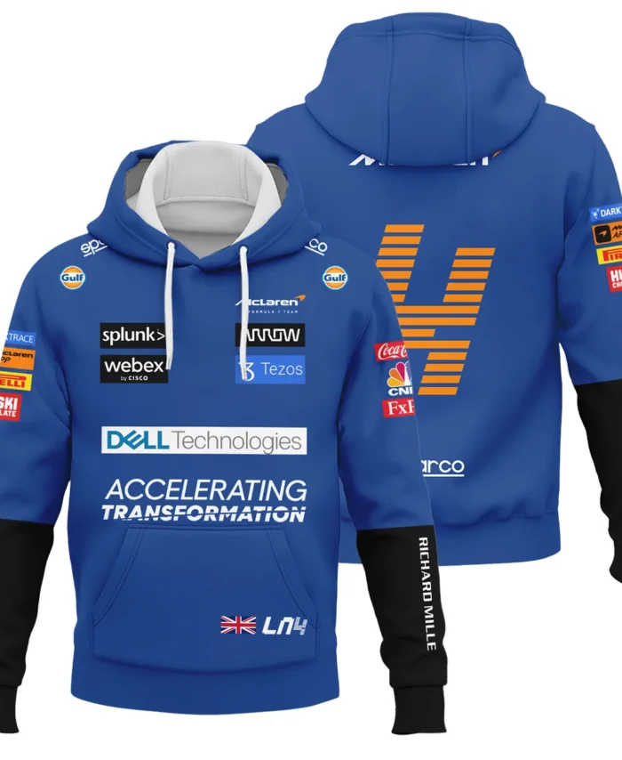 2022 Lando Norris Racing Suit McLaren F1 Hoodie BLVALN120825A2HD