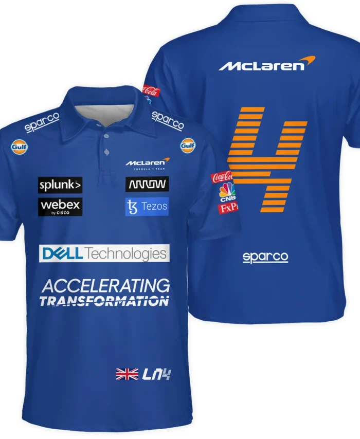 2022 Lando Norris Racing Suit McLaren F1 Polo Shirt BLVALN120825A2PL