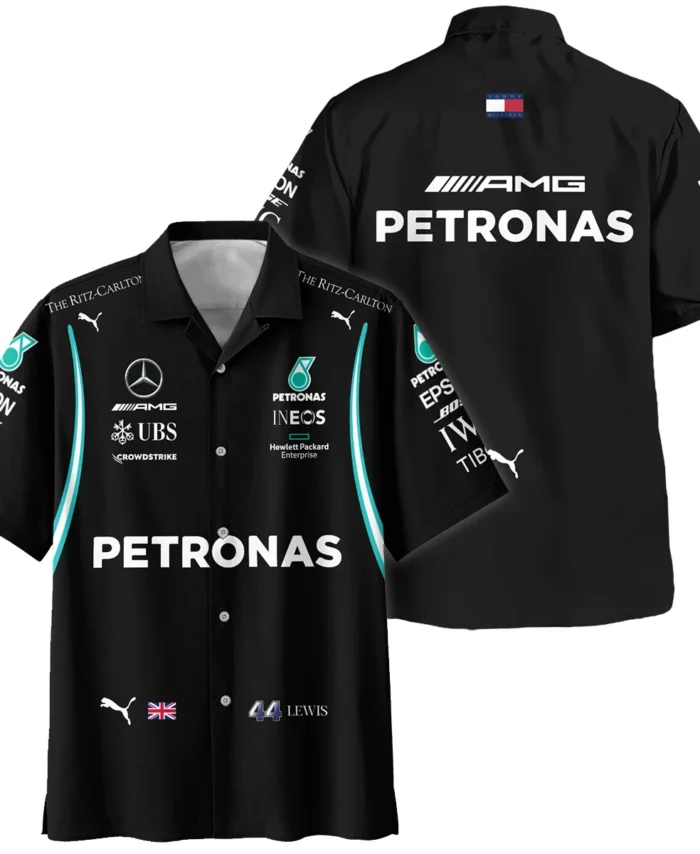 2022 Lewis Hamilton Racing Suit Mercedes F1 Hawaiian Shirt BLVALH260825A6HW
