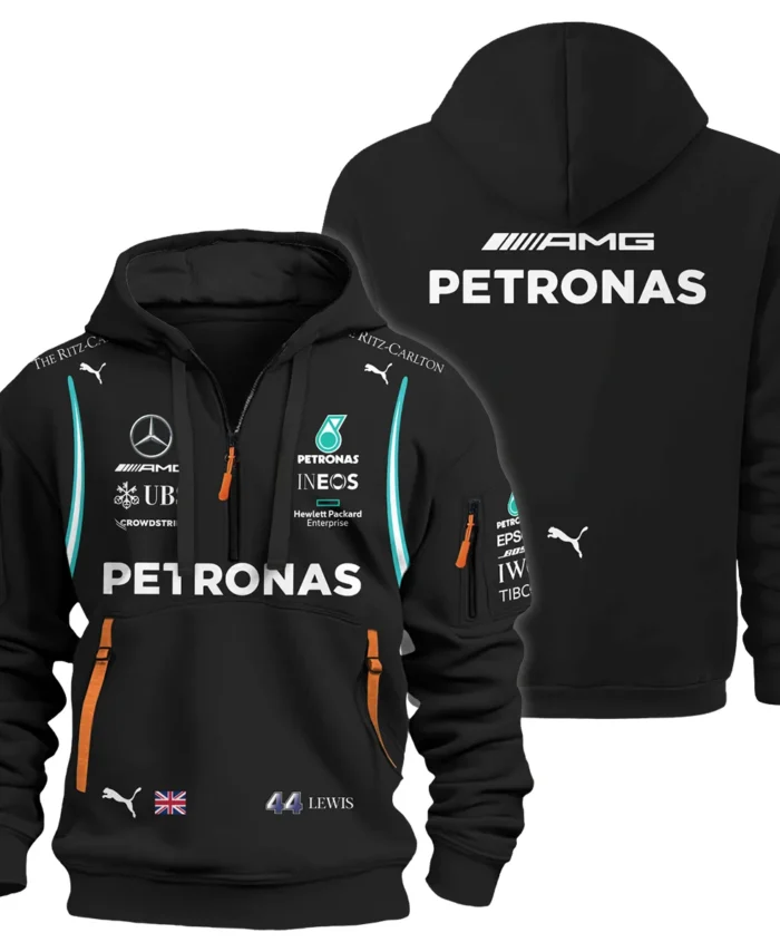 2022 Lewis Hamilton Racing Suit Mercedes F1 Hoodie Half Zip BLVALH260825A6HDF