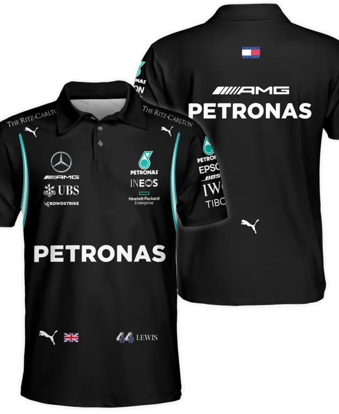2022 Lewis Hamilton Racing Suit Mercedes F1 Polo Shirt BLVALH260825A6PL