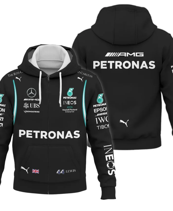 2022 Lewis Hamilton Racing Suit Mercedes F1 Zipper Hoodie BLVALH260825A6ZHD