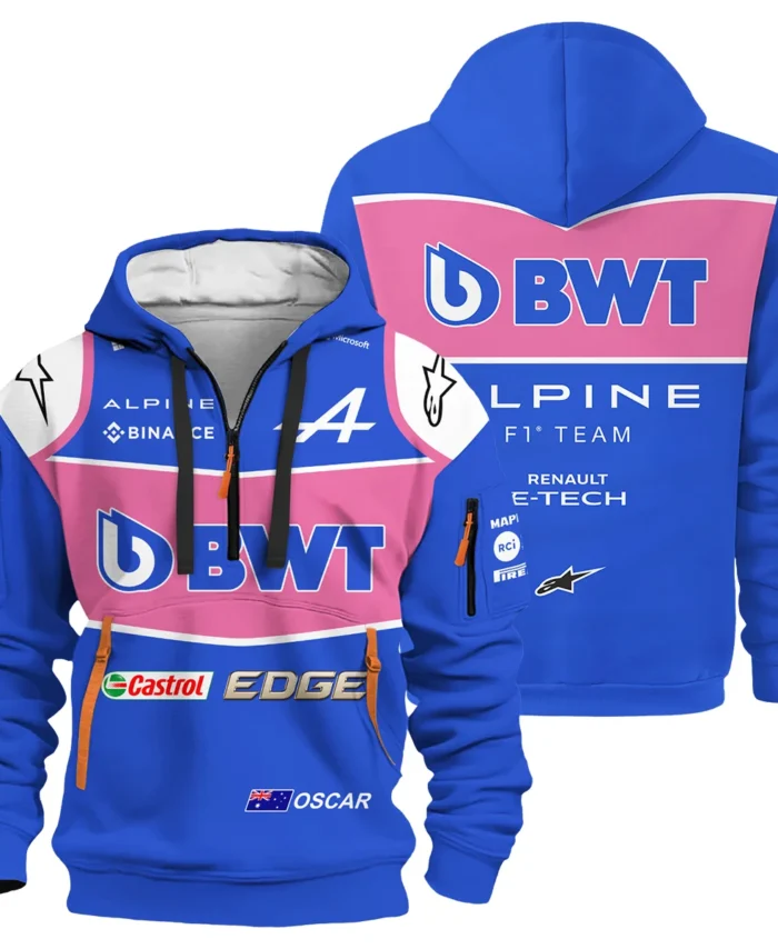2022 Oscar Piastri Racing Suit Alpine F1 Hoodie Half Zipper BLVAOP150825A7HDF