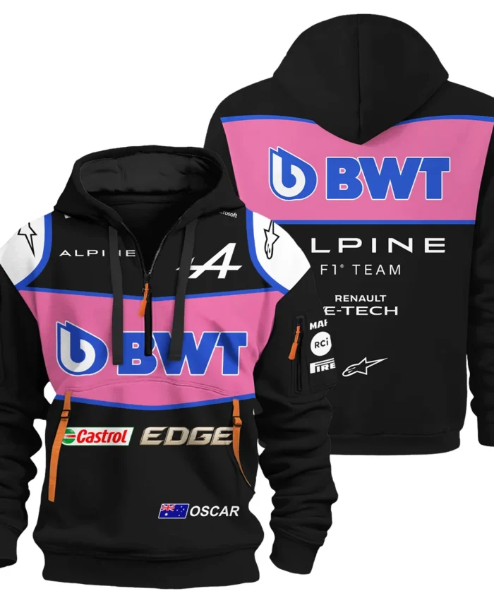 2022 Oscar Piastri Racing Suit Alpine F1 Hoodie Half Zipper BLVAOP150825A8HDF