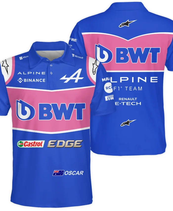2022 Oscar Piastri Racing Suit Alpine F1 Polo Shirt BLVAOP150825A7PL