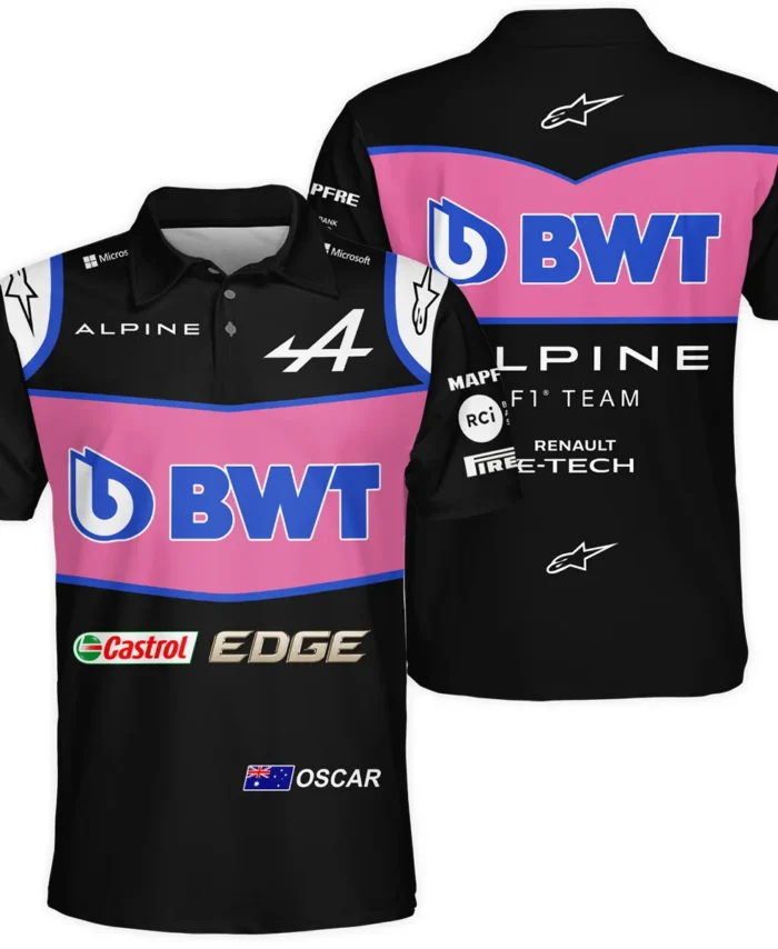 2022 Oscar Piastri Racing Suit Alpine F1 Polo Shirt BLVAOP150825A8PL
