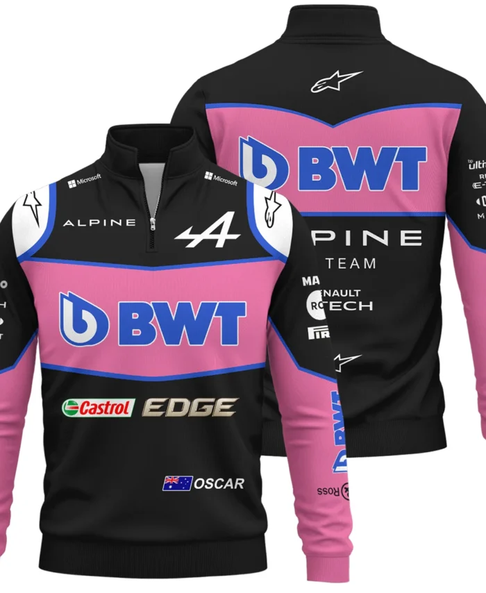 2022 Oscar Piastri Racing Suit Alpine F1 Quarter-Zip Sweatshirt BLVAOP150825A8QZS