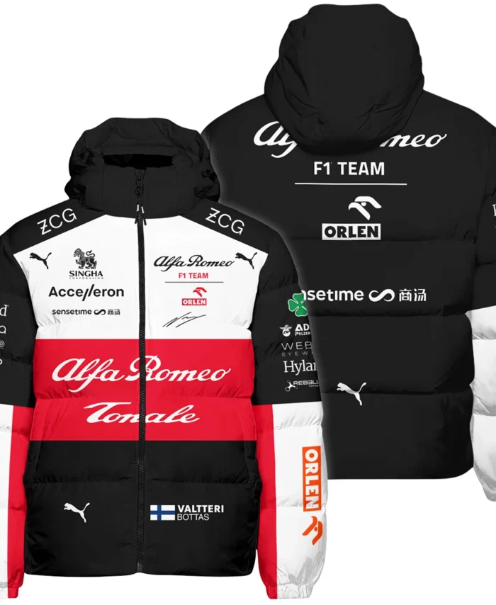 2022 Valtteri Bottas Racing Suit Alfa Romeo F1 Down & Puffer Jackets BLVAVB130925A6HCJ