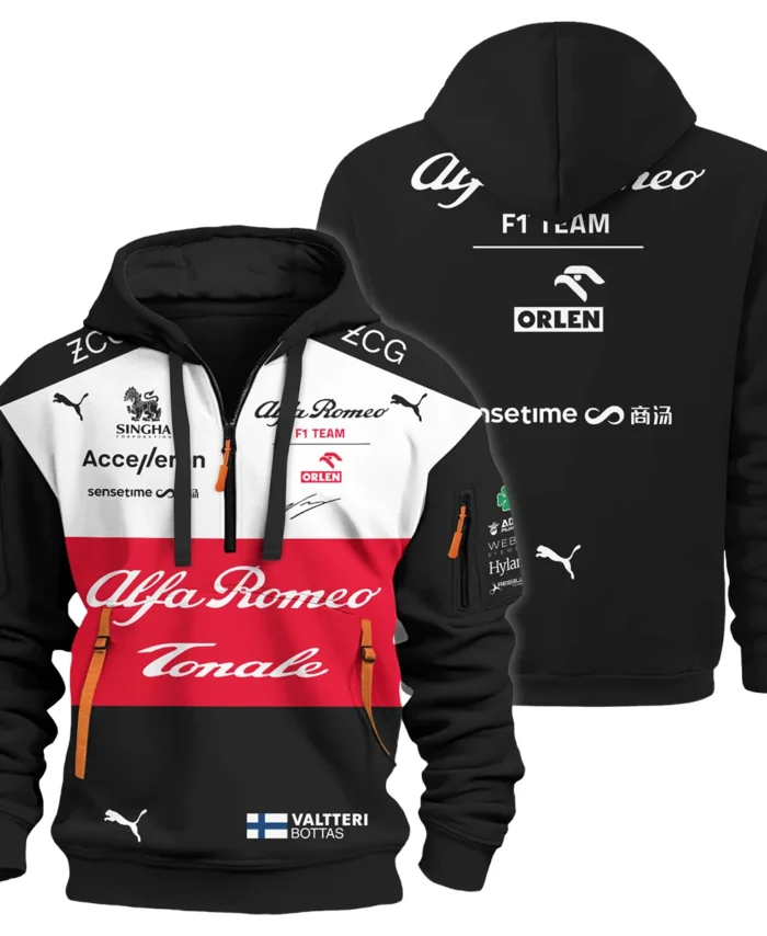 2022 Valtteri Bottas Racing Suit Alfa Romeo F1 Hoodie Half Zip BLVAVB130925A6HDF