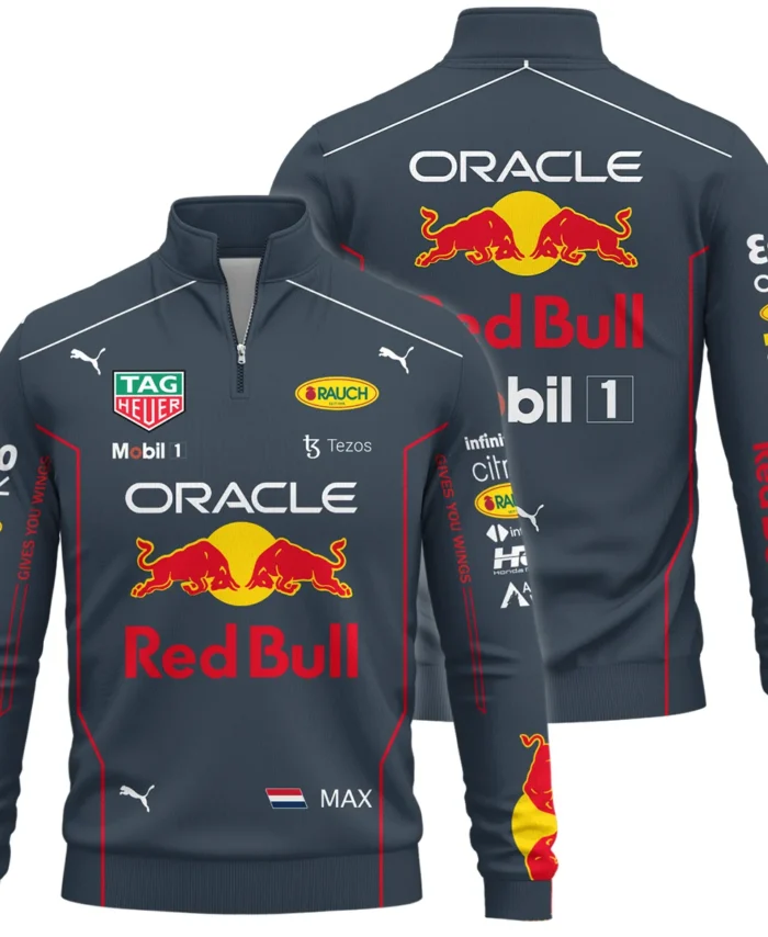 2022 WDC Max Verstappen Racing Suit Red Bull Racing F1 Quarter-Zip Sweatshirt BLVAMV281125A1QZS