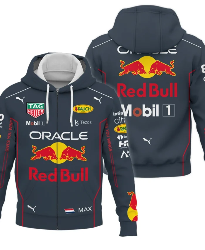 2022 WDC Max Verstappen Racing Suit Red Bull Racing F1 Zipper Hoodie BLVAMV281125A1ZHD
