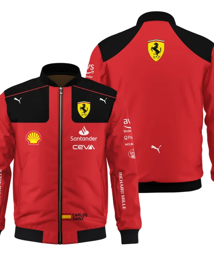 2023 Carlos Sainz Racing Suit Ferrari F1 Bomber BLVACS190825A10BB