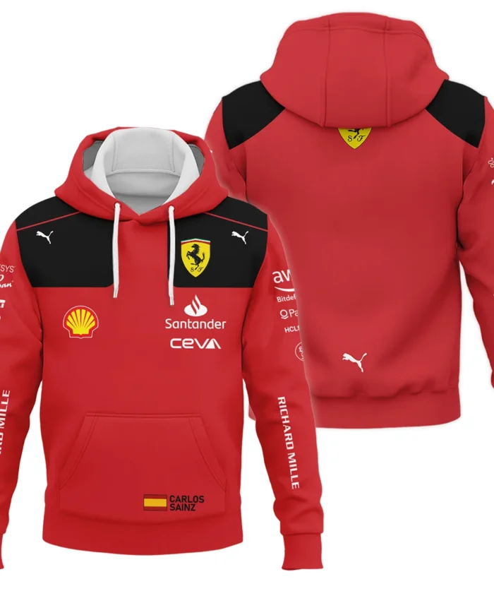 2023 Carlos Sainz Racing Suit Ferrari F1 Hoodie BLVACS190825A10HD